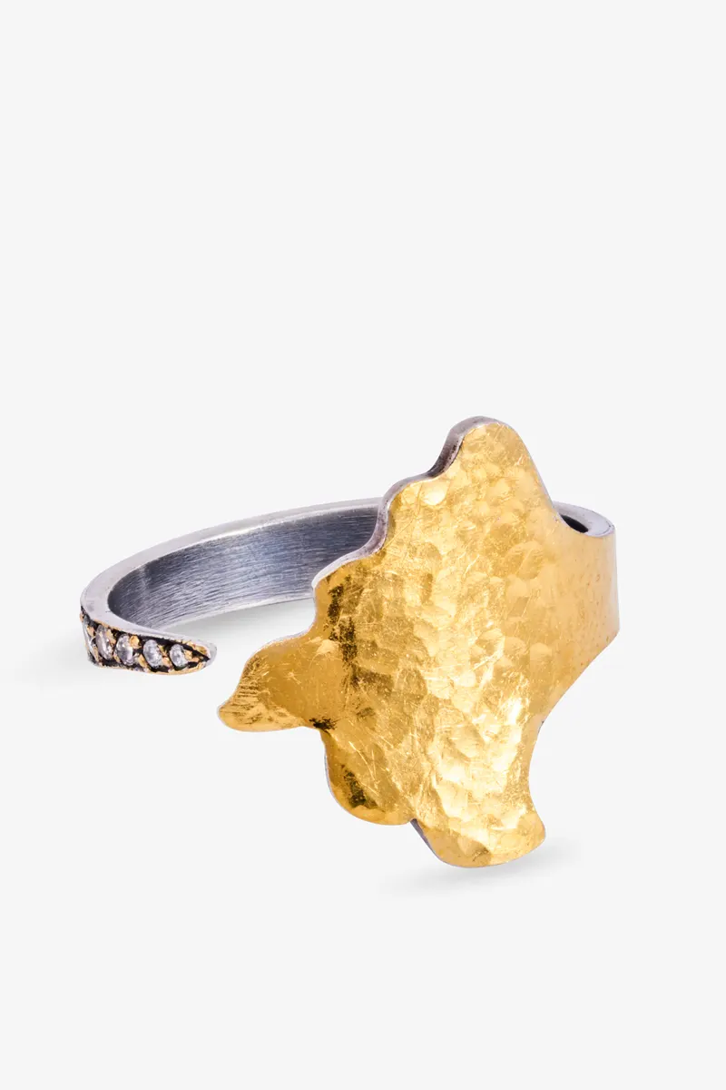 Mosi Jewelry Age of Lights koleksiyonu, kare 9: yüzük beyaz fonda ürün katalog çekimi, Ankara takı fotoğrafçısı Şems Erik