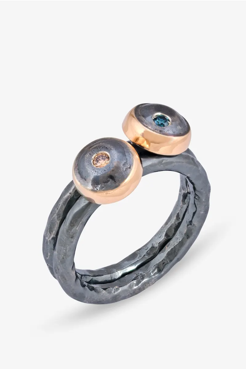 Mosi Jewelry Rigel koleksiyonu, kare 11: yüzük beyaz fonda ürün katalog çekimi, Ankara takı fotoğrafçısı Şems Erik